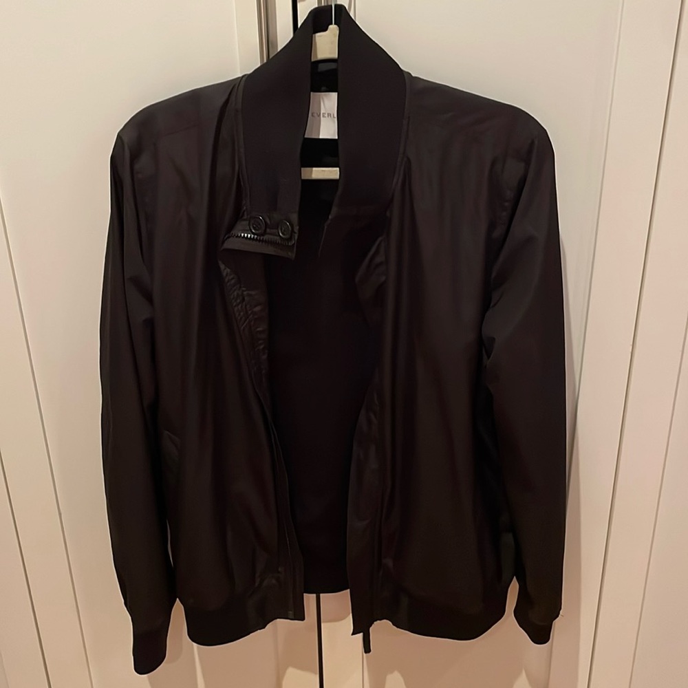 Everlane Men’s Black Bomber Jacket Sz S